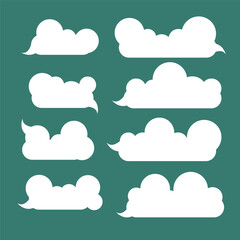 Cloud Speech bubble, speech balloon, chat bubble line art icon for apps, poster, infographics, quotes and websites