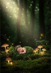 newborn baby child sleeping peaceful sleep