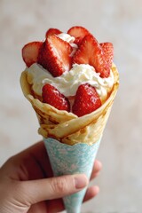 いちごクレープ