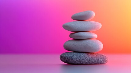zen stones on a white background