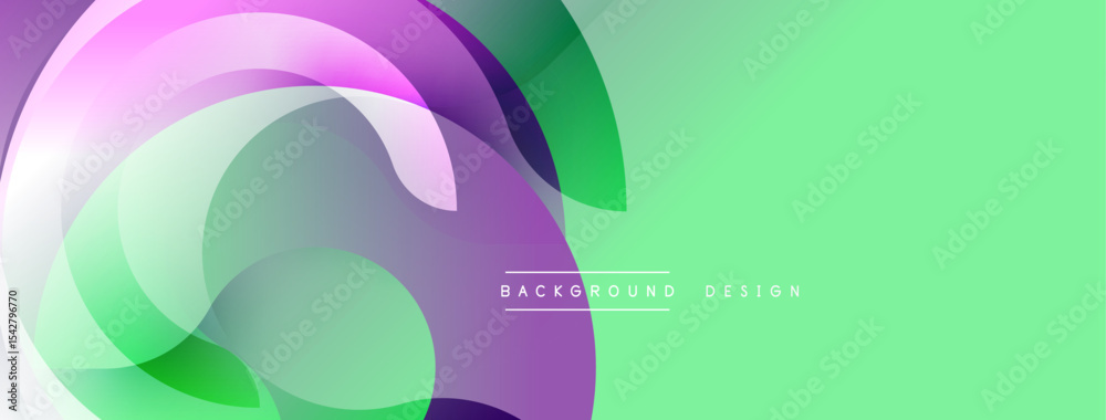 Poster abstract flowing shapes, pastel colors, light green backdrop. modern design element for digital proj
