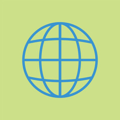 Globe with shaded continents and deep color contrast builds a rich and useful study icon.