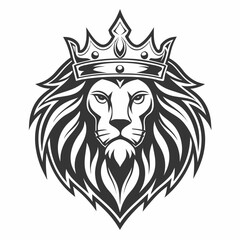 Lion head logo icon, lion face vector Illustration, on a isolated background
