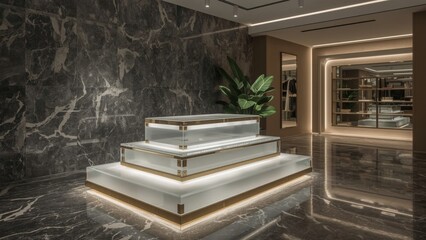 Marble Display Stage - Premium Modern Podium for Luxury Goods