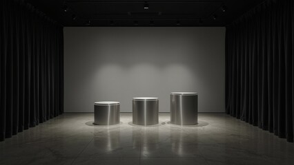 Premium Product Showcase Platform - Clean Podium for Virtual Expo