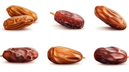 Collection of Semi-Dry Dates A Visual Guide to Date Palm Fruits