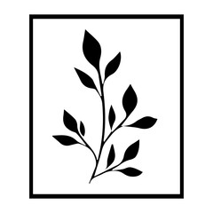 Flat design flower silhouettes illustration.eps