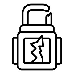Broken Lock Icon