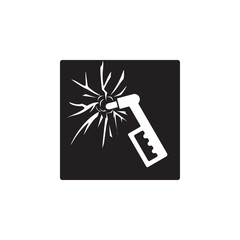 emergency hammer icon symbol sign vector