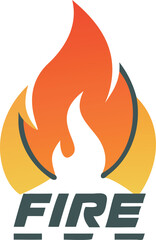Fire Flame Logo design template. vector Illustration