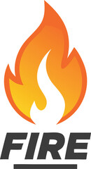 Fire Flame Logo design template. vector Illustration