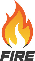 Fire Flame Logo design template. vector Illustration