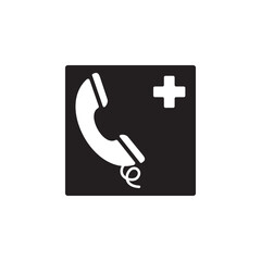 emergency telephone icon symbol sign vector