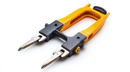 Obraz premium Volt and current clamp measuring device on a white background