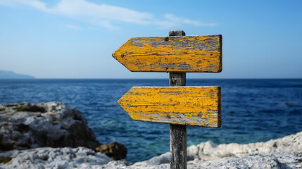 Funny direction signpost