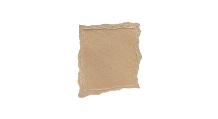 Obraz premium Piece of torn brown paper isolated PNG with Transparent Background