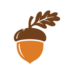 Oak acorn vector illustration design template