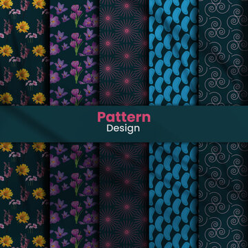 5 different unique pattern design