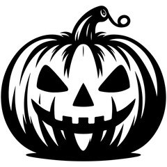 halloween pumpkin head silhouette 