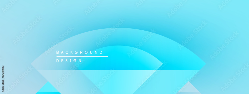 Poster Abstract blue background. Gradient shapes overlap creating modern design. Minimalist aesthetic, suitable for digital projects.