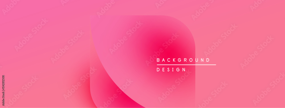 Aufkleber Abstract pink gradient background. Overlapping shapes create modern visual effect. Text reads background design. Simple, clean aesthetic.