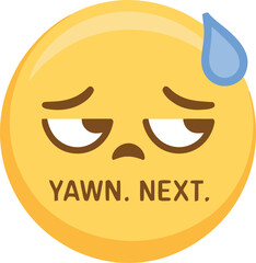 Bored Emoji Yawning  Tired Coon Face Graphics Tshirt Idea