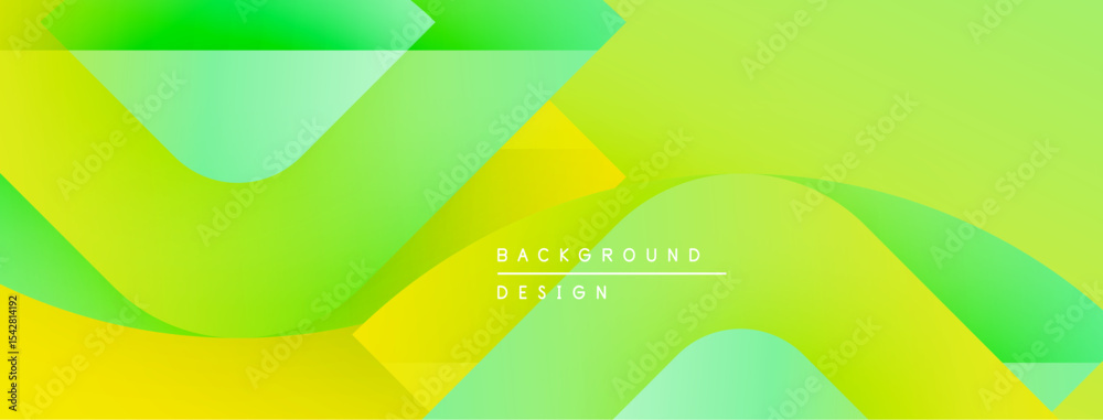 Aufkleber Abstract gradient background. Yellow, green hues blend smoothly. Modern design elements create dynamic visual flow. Simple text overlay present.