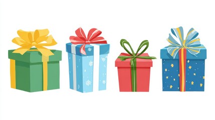 Fototapeta premium Set of Christmas gifts