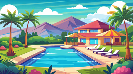 Luxury Villa with Pool and Mountain View. A Tropical Getaway