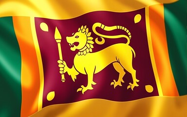 Sri Lankan Independence Day Cover Background with Flag and Yellow Text. Abstract Sri Lanka Patriotic wallpaper. High quality