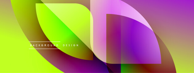 Abstract vibrant layers create dynamic visual flow. Gradient colors blend, forming modern background design. Smooth transitions, energetic composition.
