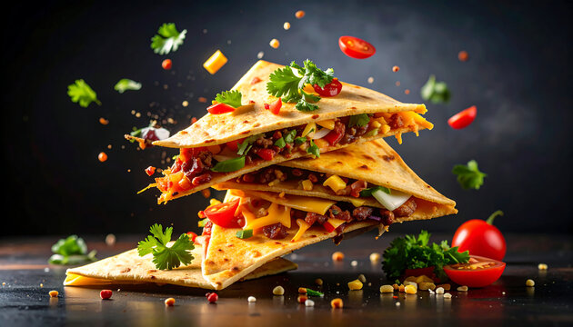 Quesadilla, mexican food - Powered by Adobe