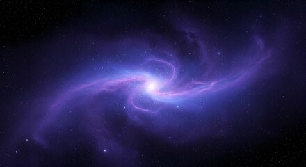 宇宙の中心で輝く幻想的な銀河