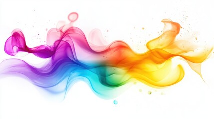 Fototapeta premium Vibrant Abstract Colorful Waves, Swirls, and Hues A Dynamic Design of Positive Energy and Flowing Color