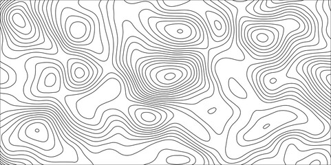 Abstract white contour wave lines topographic background, lines map seamless pattern, modern wallpaper texture and realistic design used for banner and posters, mountain relief geographic pattern.	
