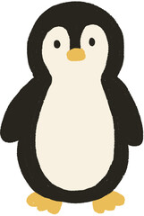 Cute Hand-drawn Penguin Character – Doodle Style Illustration