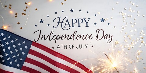 Fototapeta premium Happy independence day 4th of july celebration
