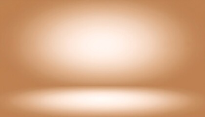 Obraz premium An abstract brown studio backdrop features a gentle light gradient and glossy reflective floor.