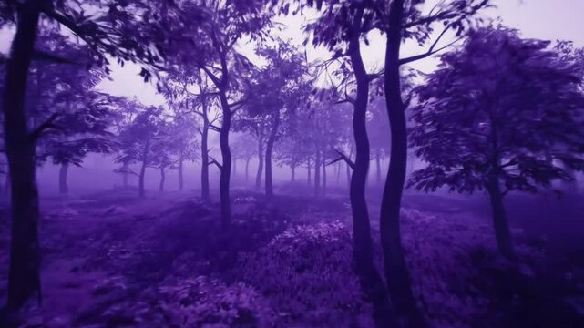 purple fantasy forest