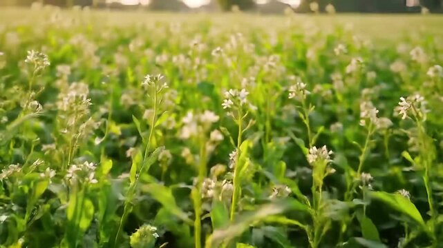 Young Plantago Ovata (Isabgol) flowering crop field
By Thana