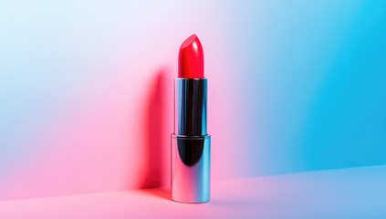 Bright lipstick on a studio background