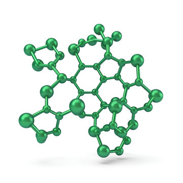 Chloropicrin molecular structure isolated on white