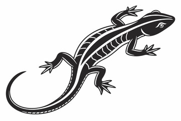 salamander sihouette black vector