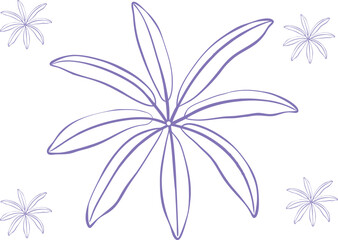Abstract line art flower with overlapping petals in elegant minimalist style, ideal for botanical design, spa branding, natural packaging, and floral-themed digital or print artwork.