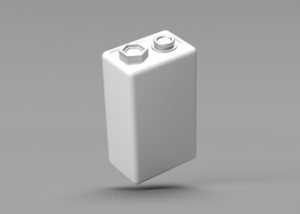 Single Rectangular Battery Mockup - 3D Render