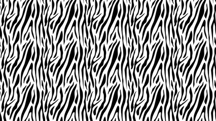 Black and white zebra stripes seamless pattern with vertical orientation and animal print design style