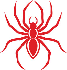 red spider isolated on white