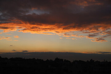 Sunset over a Cityscape