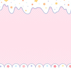 Cute memo template for writing messages, Cute cake shape.