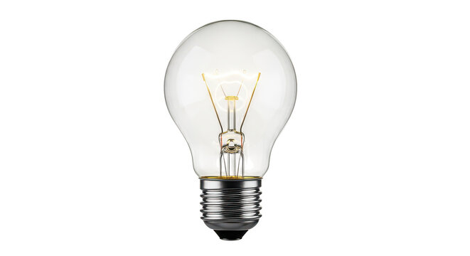 Illuminated lightbulb against black background - Powered by Adobe